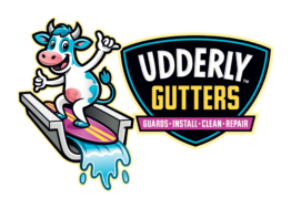 udderly gutters transparent logo color