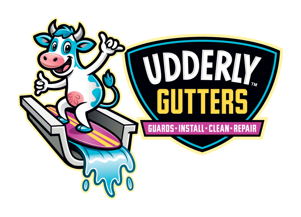 udderly gutters transparent logo color