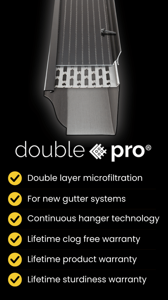 Alu-Rex Double Pro continuous hanger with built-in gutter guard